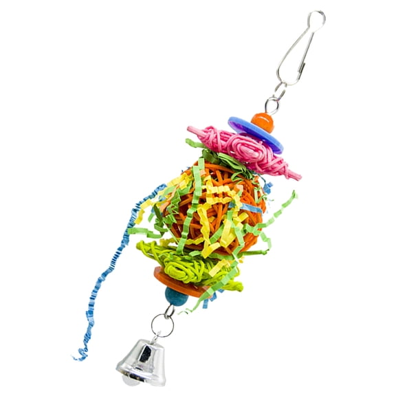 MERRYHAPPY Multi-Colored Hanging Parakeet Toy for Cage Playtime Plastic Bird Accessory 1 Set