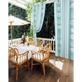 thumbnail image 5 of Outdoor Curtains for Patio Coral Turquoise and White Striped Waterproof Privacy Outside Curtains with 2 Tiebacks Grommet Top Pergola Curtains for Porch Cabana Gazebo 1 Panel, 54x95 inch, 5 of 7