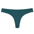 thumbnail image 2 of Cotton Underwear Low Cut Thongs for Women Stretchy Seamless Casual Daily Underwear Briefs Blue M, 2 of 3