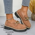 thumbnail image 5 of Miluxas Penny Loafers for Women Comfort Suede Platform Chunky Slip on Moccasin Shoes for Work, Causal Women's Lug Sole Loafers Brown 9(42), 5 of 9