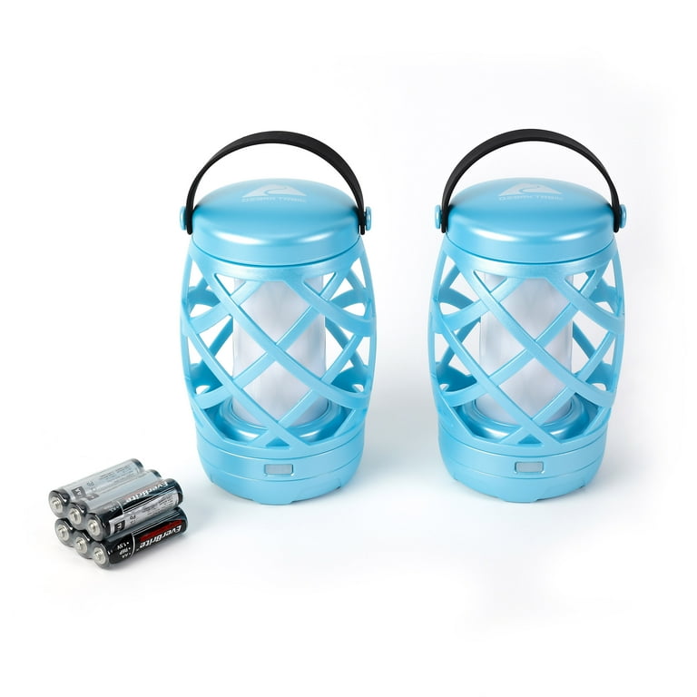 Ozark Trail Flame Light LED Lantern, 100 Lumen, 2 Pack, Teal Ozark Trail Flame Light LED Lantern, 100 Lumen, 2 Pack, Teal