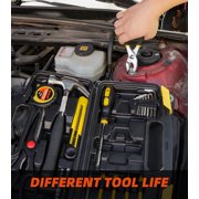 DIFFLIFE 40-Piece Tool Set - General Household Hand Tool Kit with Plastic Toolbox Storage Case