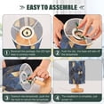 thumbnail image 3 of Yayeee Table Lamp for Bedroom Nightstand LED Portable Bedside Warm Light, Blue Geometric Pattern, 3 of 7