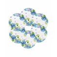 thumbnail image 7 of 13 Inch Round Placemats Set of 6, Blue Hydrangea Non Slip Heat Insulation PP Table Mats, Farmhouse Butterfly Spring Floral Washable Place Mats for Kitchen Dining Party Table Decor, 7 of 7