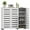 White, variant on HOMCOM Narrow Shoe Cabinet for Entryway with 3 Slatted Doors, White