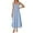 Blue, variant on Women's Summer Halter Sleeveless Midi Dress - Square Neck, High Waist Flowy Style, Lightweight Fabric for Beach and Wedding Guest Occasions