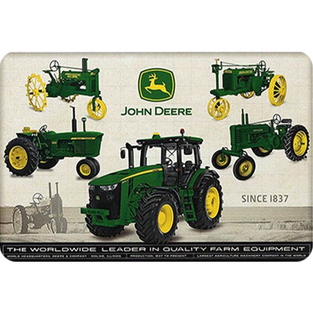 Placa Metal Vintage Pared Con Pintura Hierro Rectangular para Coche John Deere 30x20cm