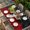 Black, variant on Chef Table Cloths for 4 Foot Rectangle Tables, Cartoon Cute Watercolor Cooking Red Black Patio Waterproof Elastic Fitted Tablecloths, Washable Rectangular Table Cover for Camping