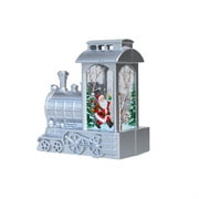 hirigin Christmas Candle Wind Lantern Portable Train Shape Lights Ornament for Home Front Porch Bedroom Decoration