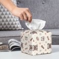 thumbnail image 4 of Tissue Box Cover, Cute French Bulldog Cat Bones Leather Tissue Box Holder - Tissue Case Facial Paper Organizer for Bathroom, Vanity Countertop, Tabletop, Car, Night Stands,, 4 of 5