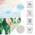 thumbnail image 4 of 2 Piece Soft Bathroom Rug Set Watercolor Green Wavy Lines Bath Mat and U-Shaped Toilet Contour Rug (16"x24"+20"x24"), 4 of 6