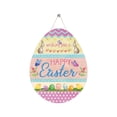 thumbnail image 2 of Hometravel Easter Bunny Hanging Decoration, Wooden Egg Wall Pendant for Holiday Party, Cartoon Style Hanging Ornament for Spring, Decorative Piece for Wall, Door, Tree, Branch, 2 of 6
