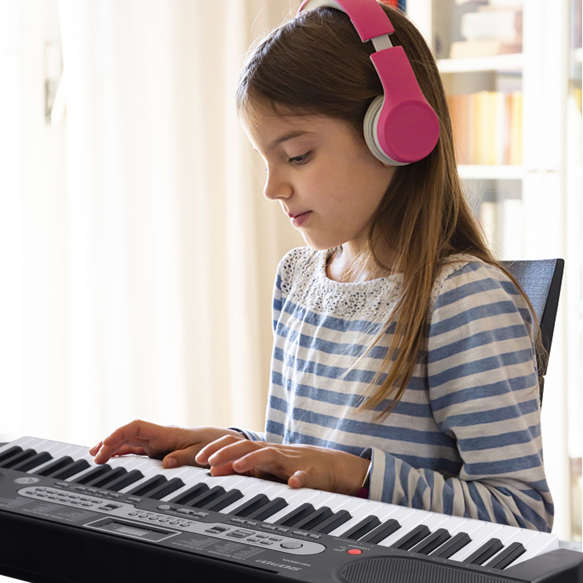 SUGIFT 61 Key Portable Electric Piano Keyboard with Microphone