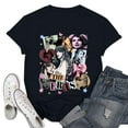 thumbnail image 1 of TayIor Sw1ft Chemises, Tyler Sw1ft Merch, Tyler Sw1ft, Mode Décontractée Imprimée Col Rond Manches Courtes Blouse Femmes Graphique Amateur de Musique Chemises TKFASHION Violet m, 1 of 7