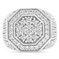 thumbnail image 3 of 3Ct Men's Diamond Hexagon Cluster Ring 10k White Gold, 3 of 4