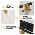 thumbnail image 2 of Deyidn 5-Light Black Gold Dimmable Vanity Light with Frosted Clear Glass Shade, 2 of 10