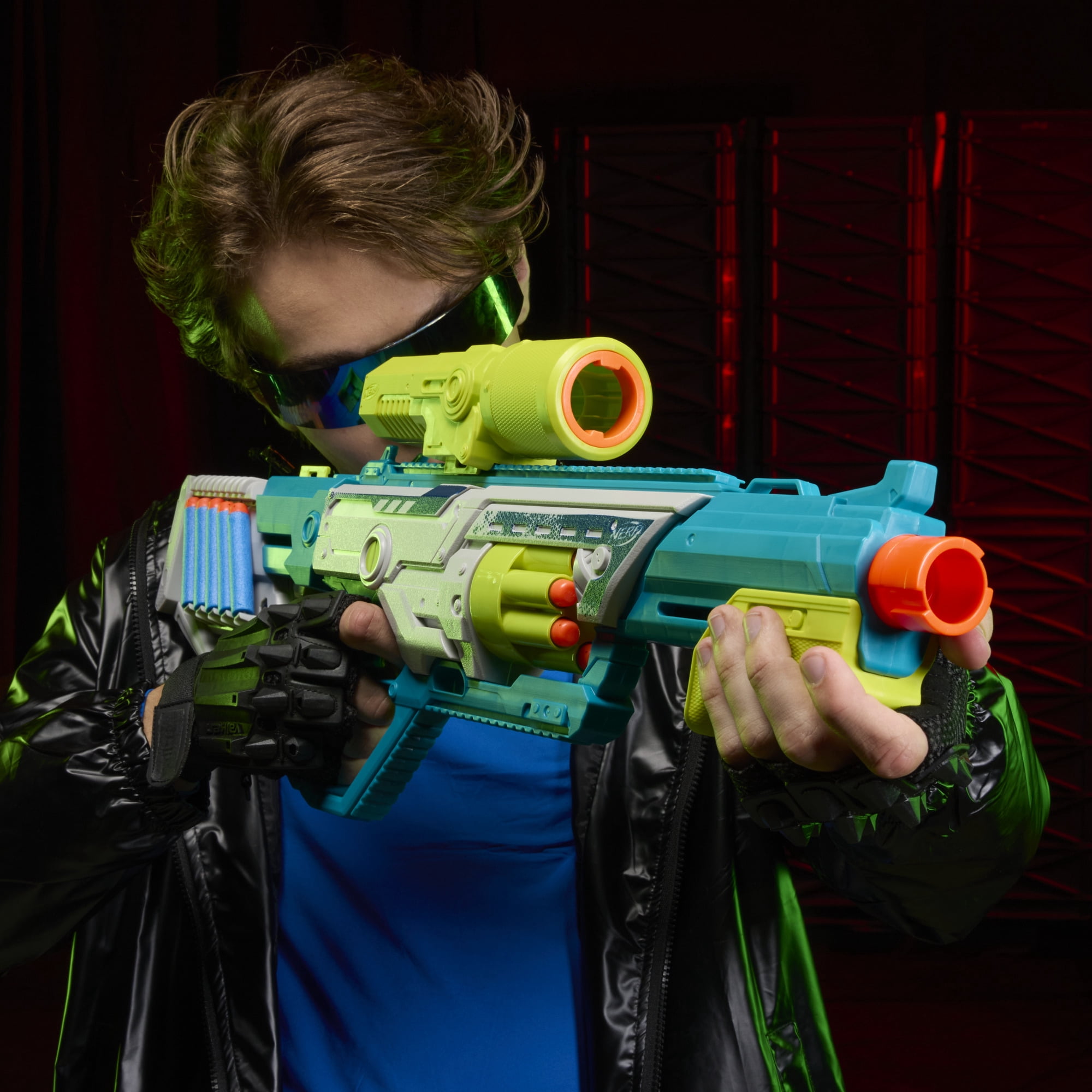 Nerf Elite Rebel Ops Deadeye Blaster, 2 Attachments, 24 Nerf Elite Foam Darts, 8 and up