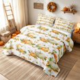 thumbnail image 3 of Erosebridal Botanical Pumpkin Twin Quilt Set, Hippie Autumn Leaf Twin Coverlet Set for Boys Girls, Cream Orange Sage, 2 Pieces 1 Bedspread and 1 Pillowcase, 3 of 7