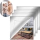 thumbnail image 1 of Mirror Sticker, Silver 30 x 30 cm, 4 pieces, Door mirror, Stick-on mirrors, Wall mirror, Impact-resistant acrylic mirror sheet, Stick-on mirror, Wall, 1 of 5