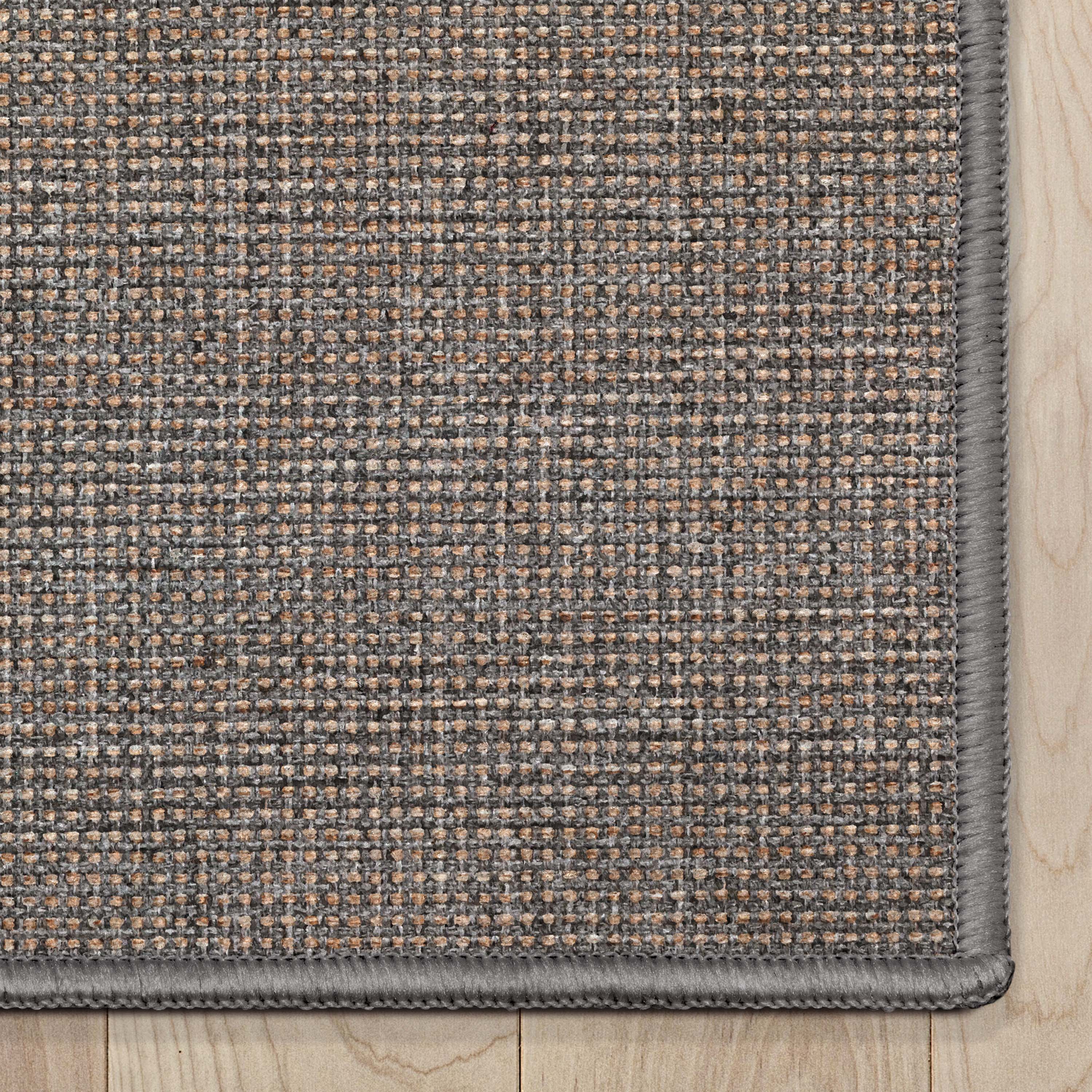 Well Woven Jute Airedale Modern Solid & Striped Flat-Weave Grey 5' x 7' Area Rug