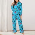 thumbnail image 2 of Cauagu pirate Octopus Print Women's Long-Sleeve Pajamas Set Soft Pj Lounge Sets Button Down Sleepwear for Women 2 Piece Pjs Set with Long Pants-X-Large, 2 of 7