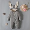 thumbnail image 2 of ZTKWD Easter Baby Clothes Baby Boys Girls Bodysuit Romper Onesie Easter Outfits Jumpsuit with Bunny Hat 0-18M, 2 of 9