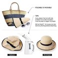 thumbnail image 2 of Comhats Womens Floppy Summer Sun Beach Straw Hats Accessories Wide Brim UPF 50 Crushable 56-58cm Beige, 2 of 13