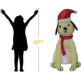 thumbnail image 3 of 4ft Christmas Inflatable Dog with LED Lights: Outdoor Holiday Yard Décor, 3 of 5