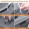 thumbnail image 5 of TIOVERY Dog Food Storage Container, 23-25 lbs Airtight Collapsible Cat & Pet Dry Food Storage bin with Attachable Wheels (Dark Grey), 5 of 10