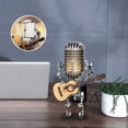 thumbnail image 4 of Vintage Microphone Robot Table Art Home Desktop Decoration, 4 of 5