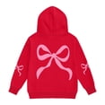 thumbnail image 6 of GiLiling Bow Hoodie for Girls, Kids Graphic Cute Leopard Print Sweatshirt, Casual Pullover Hoodie, Long Sleeve Crewneck Top (Red, 3-4 Years), 6 of 8