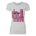 thumbnail image 2 of Wild Bobby Breast Cancer Awareness Words of Encouragement Distressed Breast Cancer Awareness Women Slim Fit Junior Tee, Heather Grey, Medium, 2 of 6
