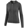 thumbnail image 4 of FashionMille Women Regular Slim Fit Lightweight Zip UP Cotton Blend Hooded Jacket, 4 of 5
