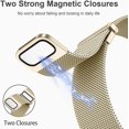 thumbnail image 4 of GFDYREE Bands Only Compatible with Fitbit Versa 3/Versa 4 and Fitbit Sense/Sense 2 Smartwatch, Stylish Fashionable Stainless Steel Milanese Metal Loop Wristbands Replacement Bands for Women, 4 of 7