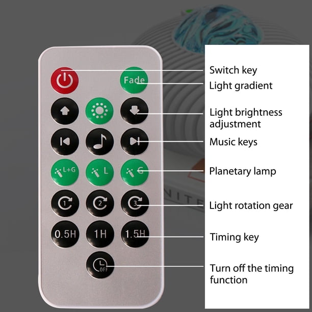 Lámpara Proyector LED Galaxy cielo estrellado compatible con Bluetooth 4W luz nocturna Ehuebsd reproductor de música decoraciones de techo para habitación