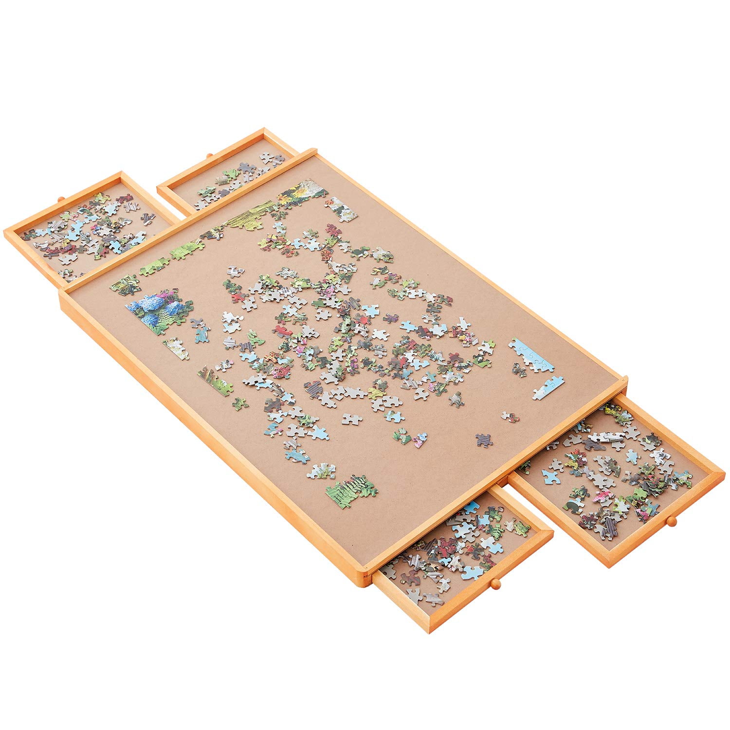 Puzzle Tables for Adults Jigsaw Puzzle Table Puzzle Tray Jumbo Size: 34×26 for Maximum 1500 Pieces Puzzles Puzzle Table Weight: 2.0 LBS-5 KGS Puzzle Board Puzzle Boards and Storage 
