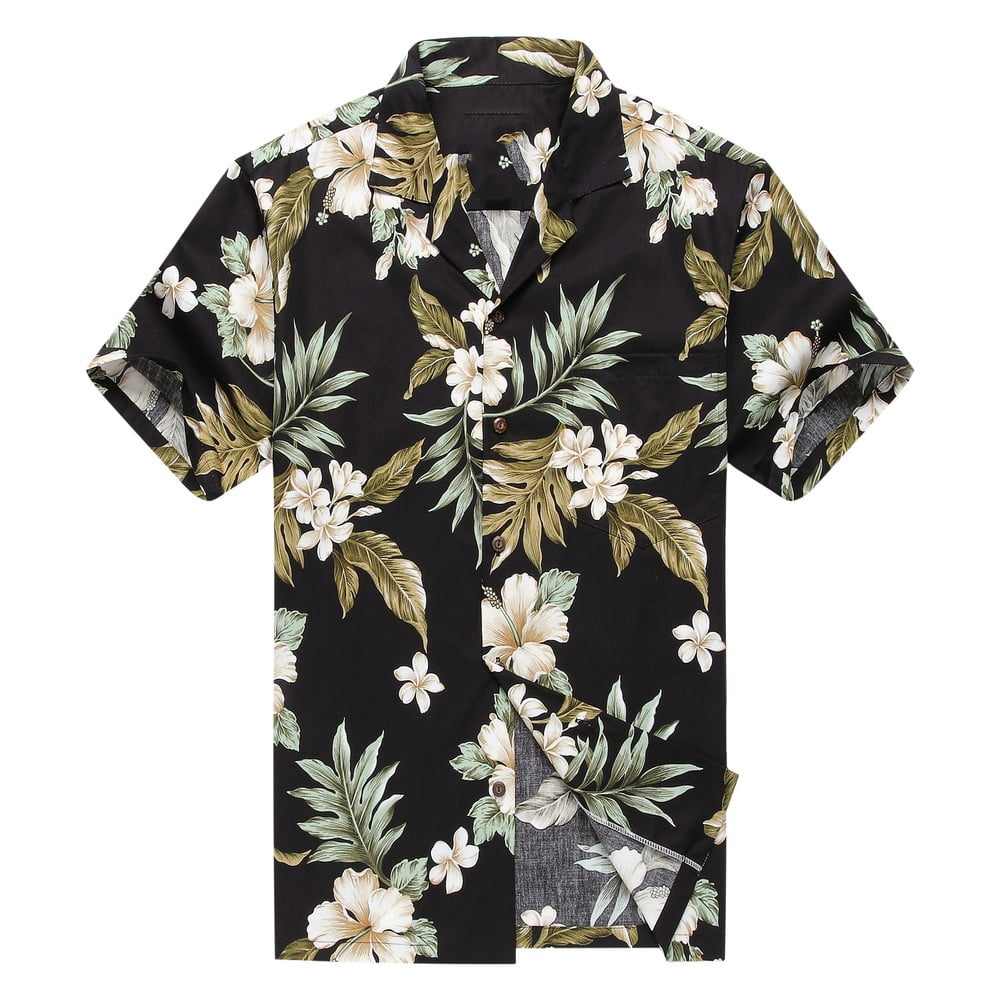 Hawaii Hangover - Made in Hawaii Men's Aloha Shirt Cluster Floral Leaf ...