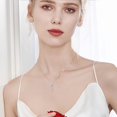 thumbnail image 4 of NICKSUN Cubic Zirconia Heart Necklace for Women • 14K Gold Plated Non Tarnish Wedding Jewelry • Heart Shaped Pendant Necklaces, 4 of 23