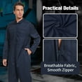 thumbnail image 6 of MYATED Navy Blue Jumpsuit Costume Adult Men Halloween Cosplay Coveralls Costume,XXL, 6 of 8