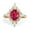 Yellow Tone, variant on Blue Apple Co. Vintage Women's Wedding Ring Oval Simulated Ruby CZ 925 Sterling Silver Size 7.