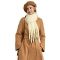thumbnail image 6 of KOITHOT Winter Womens Scarf, Big Coloured Checked Soft Thick Warm Scarves Beige, 6 of 6