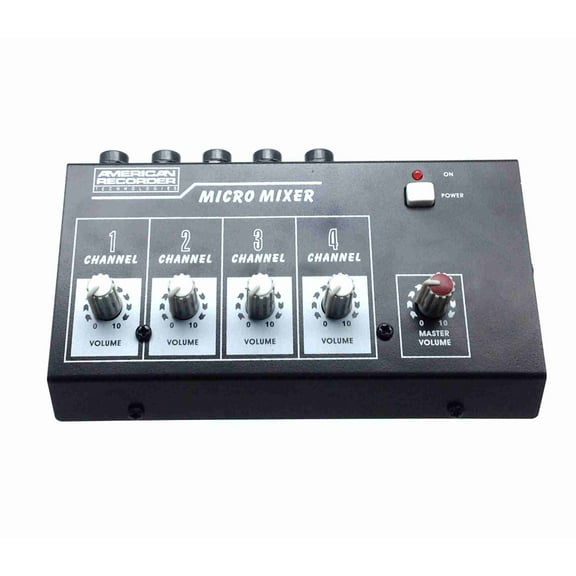 AMERICAN RECORDER 4 Channel, Battery Powered Mini Mixer