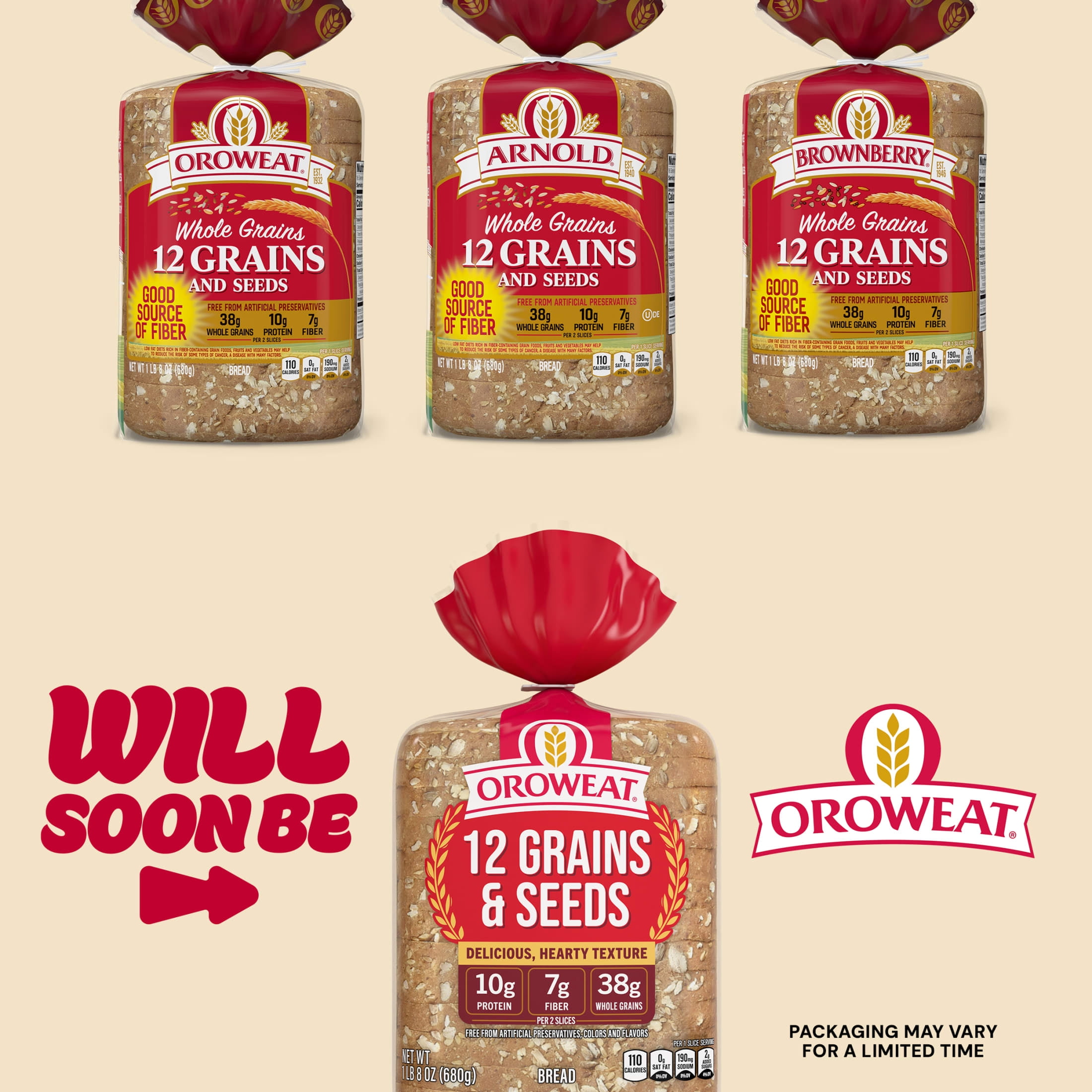 Oroweat 12 Grains & Seeds Bread, 24 oz