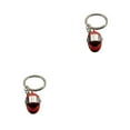 thumbnail image 2 of ZheElen Porte-Clés Taille Compacte Exquise Sac à Main Pendentif Décor Rouille Design à la Mode Plaqué Surface Pas de Bavures -Anneau en Forme de Rouge 2Set, 2 of 6