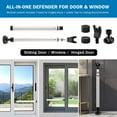 thumbnail image 2 of czcpp-Heavy Duty Sliding Door Security Bar, Adjustable 23"-47" Security Window Stopper Jammer for Home & Travel, Door Lock Stick Bar with Anti-Slip 360° Base Fits All Floors, Hotel/Apartment Safety D, 2 of 4