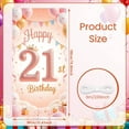 thumbnail image 2 of Pink Theme Happy 21st Birthday Banner Gold Crown 21st Birthday Display Glitter Design Balloon Decor Pink Birthday Backdrop for 21st Birthday Party Female Birthday Photo Backdrop, 2 of 9