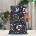 thumbnail image 2 of Fuzoiu Nautical Print Christmas Gift Bag,Burlap Gift Bag with Drawstring Closure & Hang Tag,Perfect for Holidays, Birthdays, and Special Occasions-Small, 2 of 4