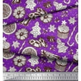 thumbnail image 2 of Soimoi Rayon Fabric Spices,Cookies & Cupcake Food Printed Fabric 1 Yard 56 Inch Wide, 2 of 3