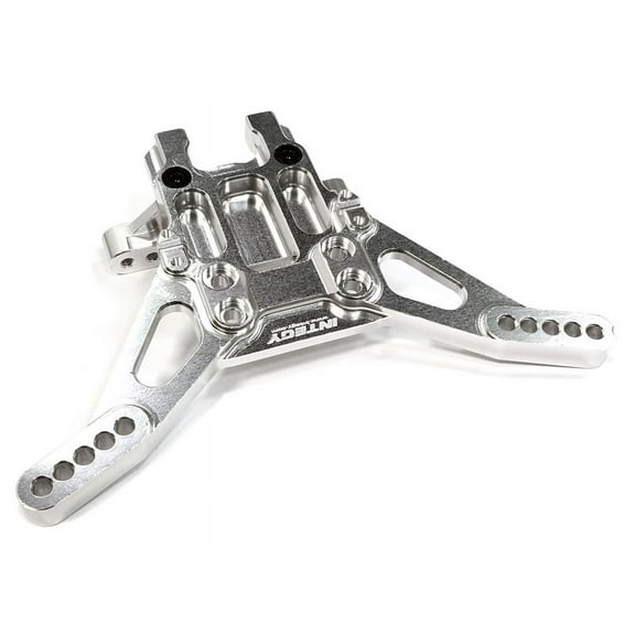 Integy RC Toy Model Hop-ups C26076SILVER Billet Machined Rear Shock Tower for Associated RC10B5M (ASC90003)