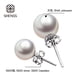 thumbnail image 3 of SHENSS-pendientes de plata de ley 925 para mujer, aretes con forma de concha y Perla, de 3mm a 12mm, de estilo clásico, 3 of 4